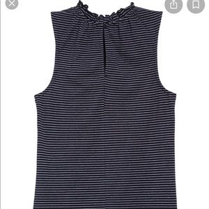 NWT 1901 Gather Neck Sleeveless Stripe top Small